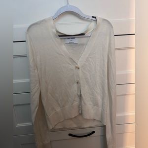Old Navy kids white cropped cardigan